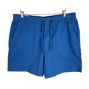 NEW Gap Mens Pull On Shorts XL Blue Elastic Waist Stretch 36" Waist Cotton Blend